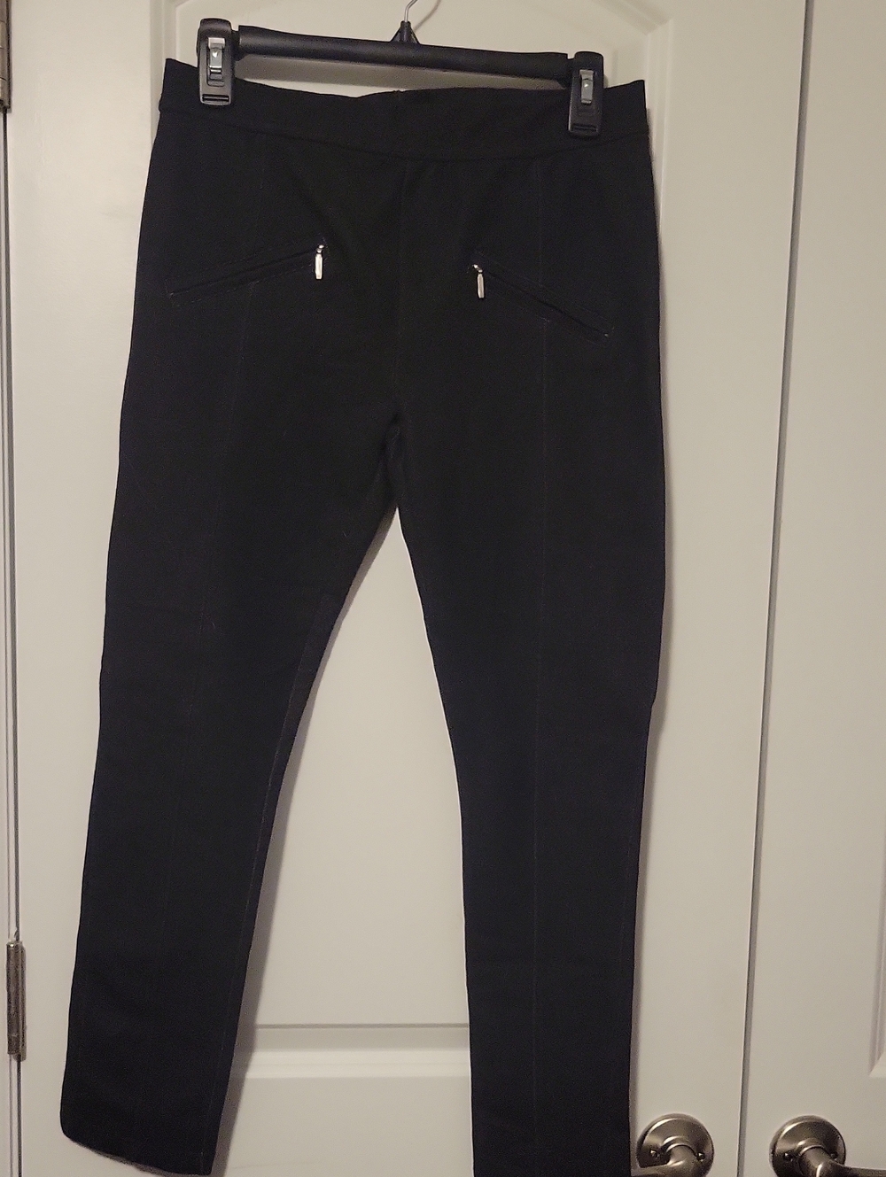 Women's Ashley Blue Black Stretch Chinos Leggings